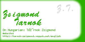 zsigmond tarnok business card